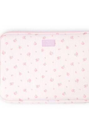 LoveShackFancy Light Pink Rose Print Laptop Sleeve
